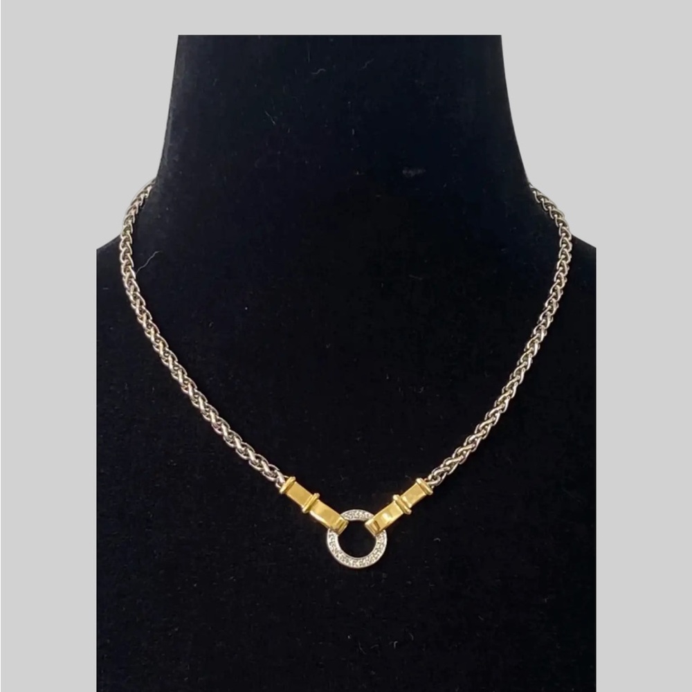 14k Gold and silver Chain Necklace - Picture 3 of 6